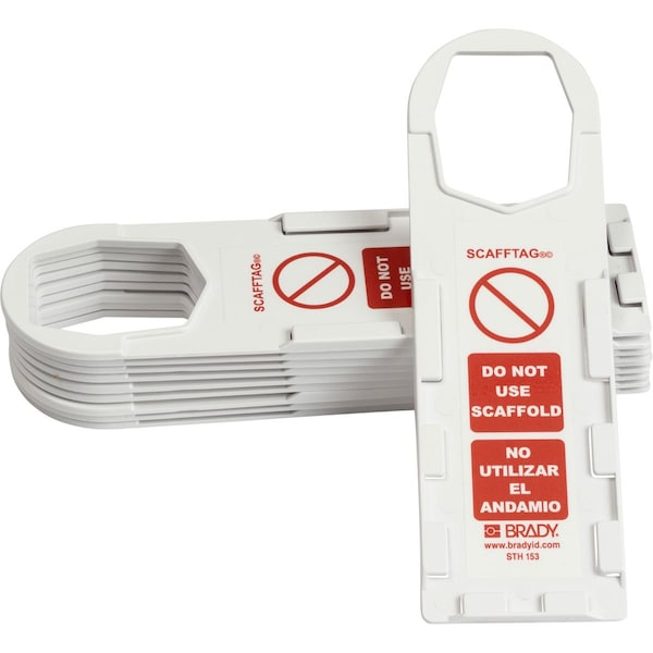 Brady SCAFFTAG Tag Holder, DO NOT USE SCAFFOLD NO UTILIZAR EL ANDAMIO, 10PK SCAF-STH 153 - main